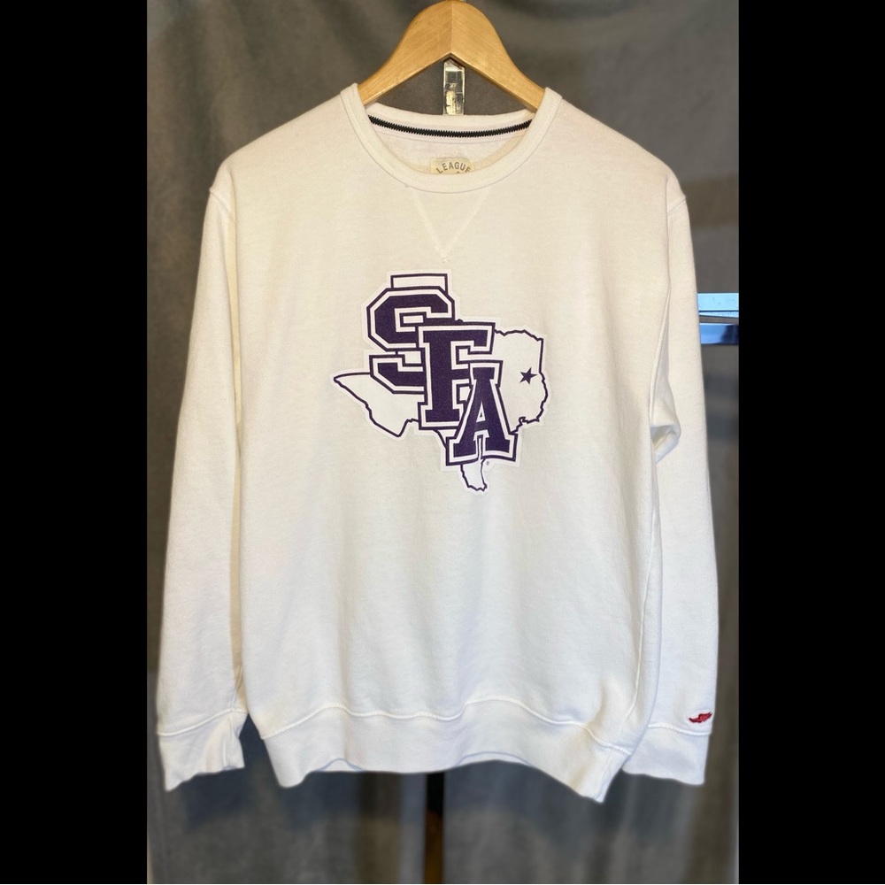 SFA White and Purple Crewneck